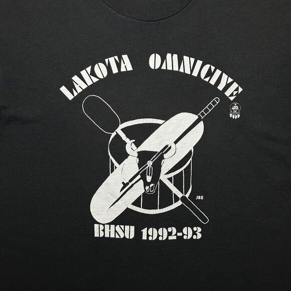 Vintage Early 90's Screen Stars Single Stitch BHSU Native American Graphic Tee L - Picture 3 of 11